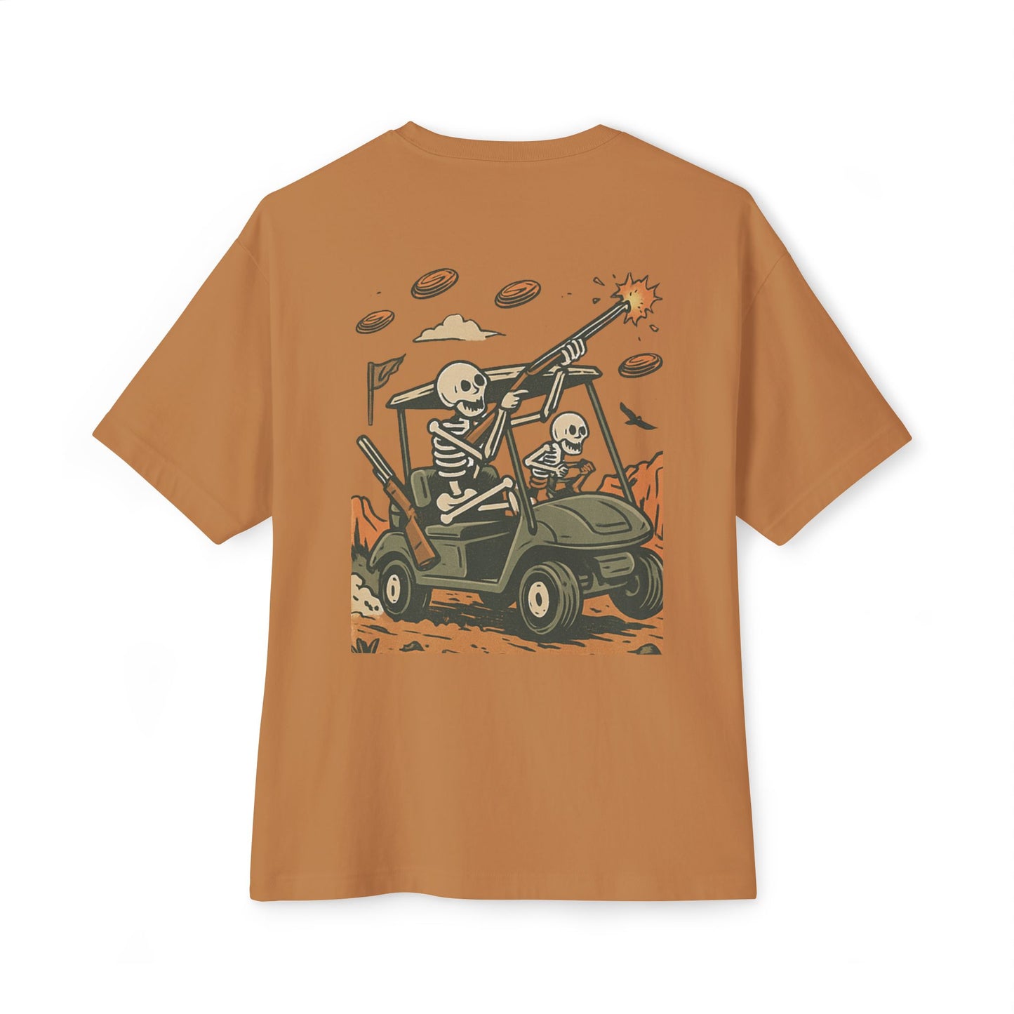 Skeleton Clay Busters | Oversized Unisex Boxy Tee – TriggerLine