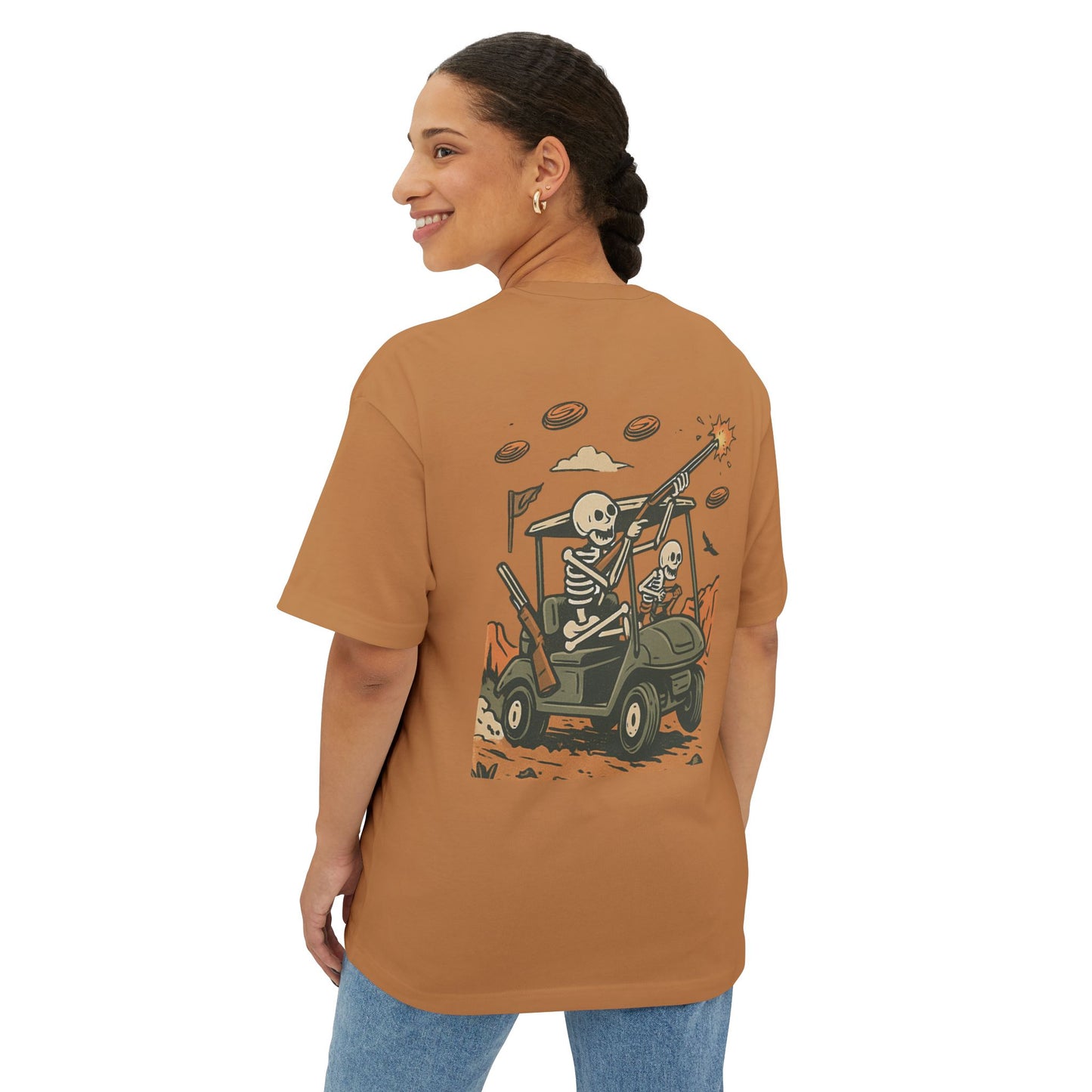 Skeleton Clay Busters | Oversized Unisex Boxy Tee – TriggerLine