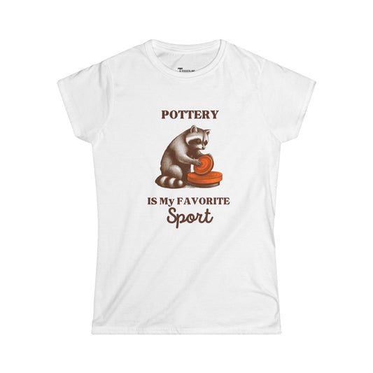 Women’s “Pottery Is My Favorite Sport” Tee – Funny Clay Target T-Shirt