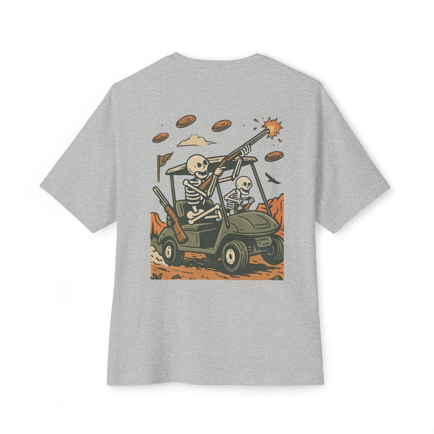Skeleton Clay Busters | Oversized Unisex Boxy Tee – TriggerLine