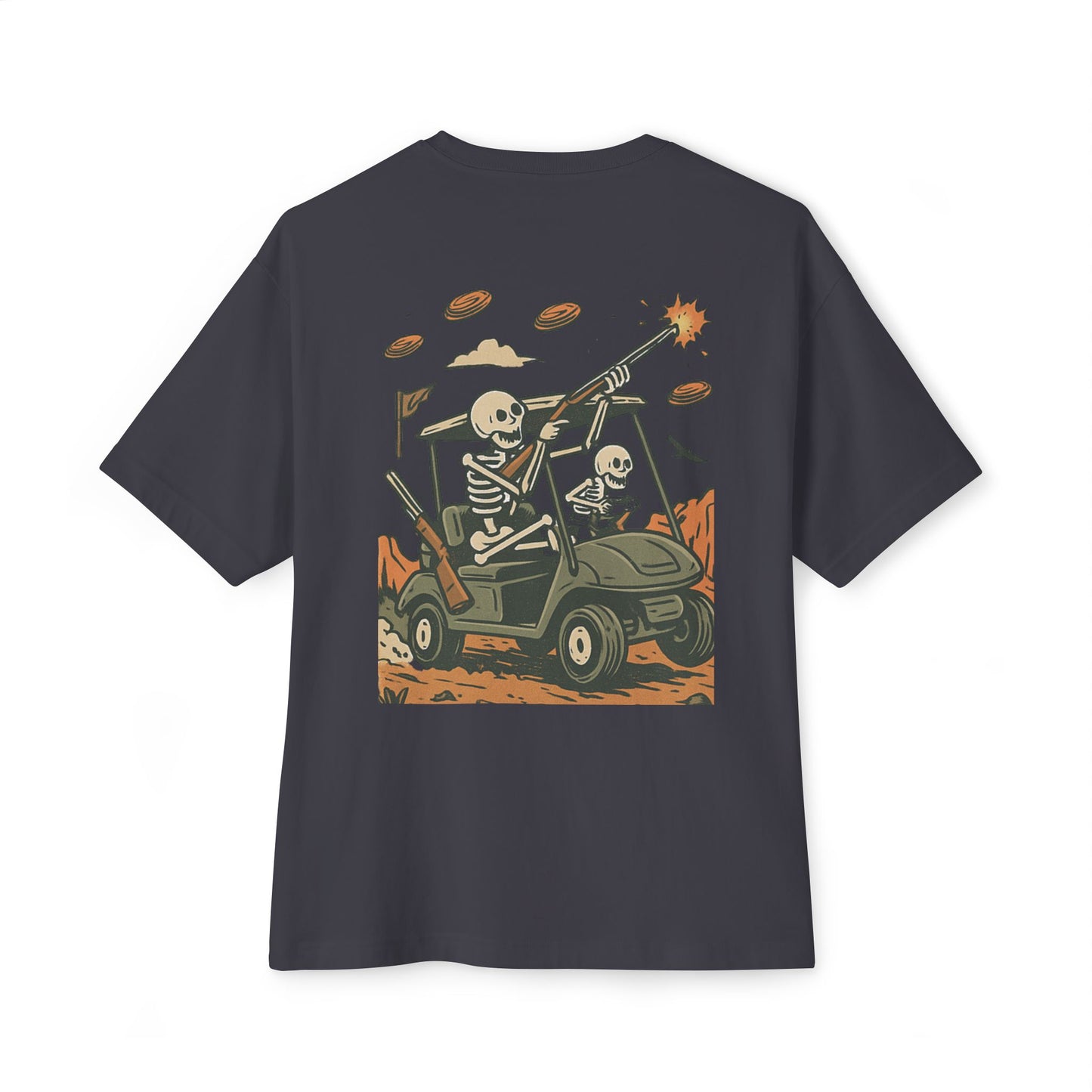 Skeleton Clay Busters | Oversized Unisex Boxy Tee – TriggerLine