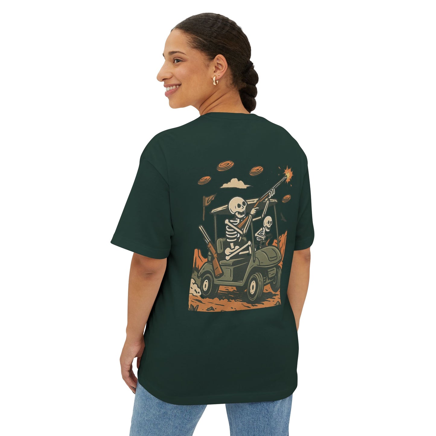 Skeleton Clay Busters | Oversized Unisex Boxy Tee – TriggerLine