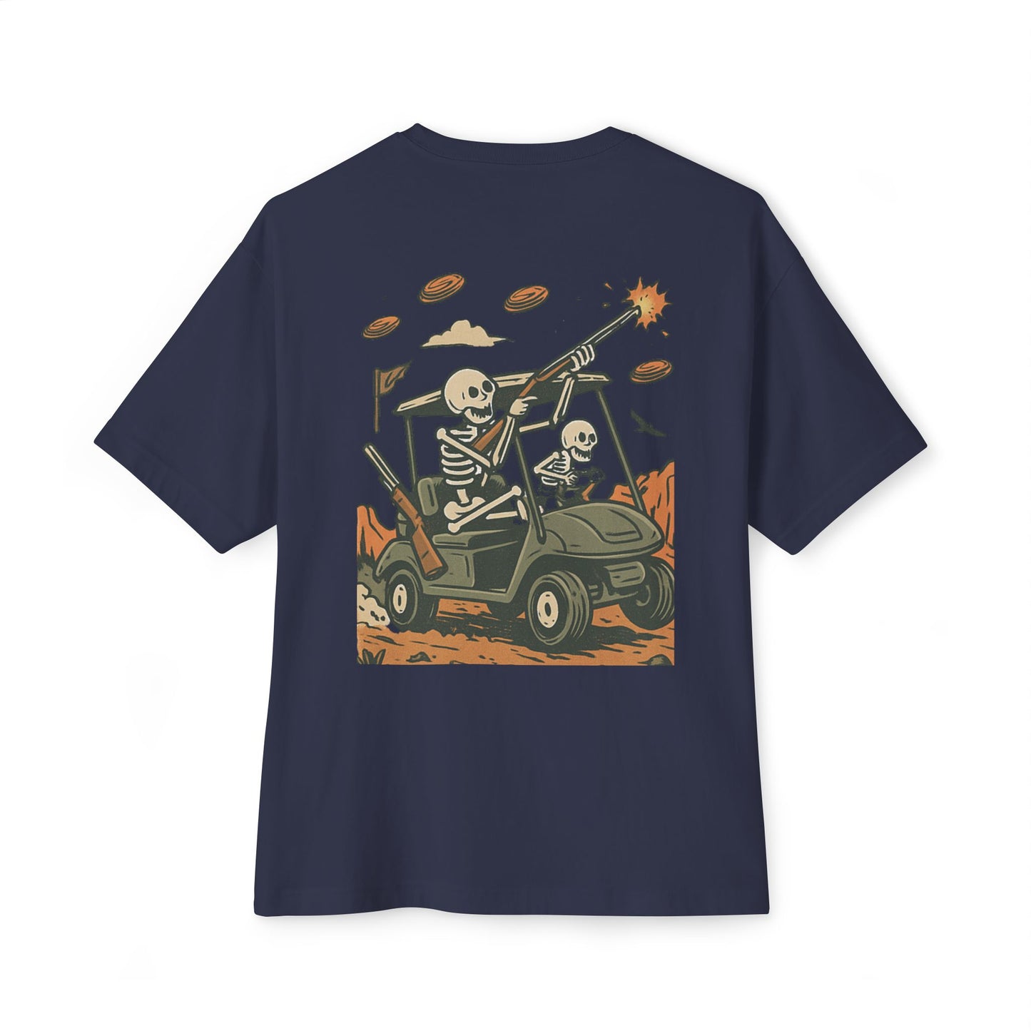 Skeleton Clay Busters | Oversized Unisex Boxy Tee – TriggerLine