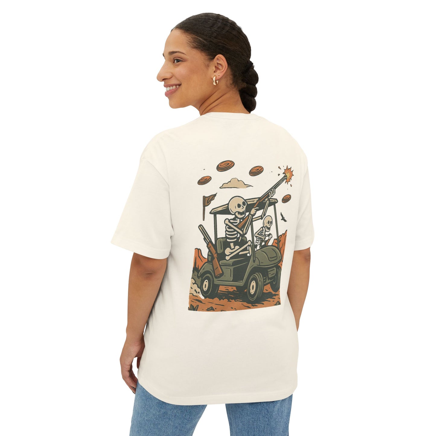 Skeleton Clay Busters | Oversized Unisex Boxy Tee – TriggerLine