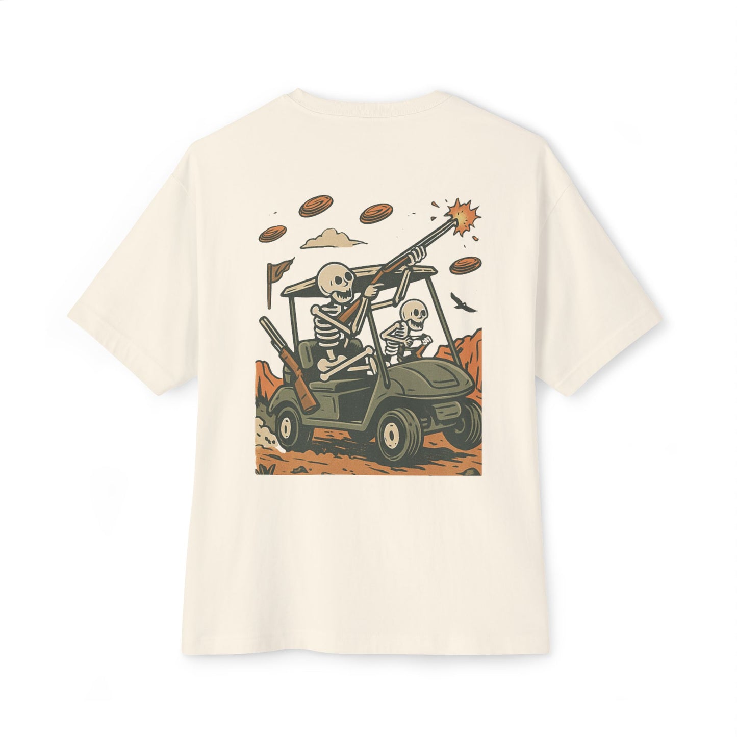 Skeleton Clay Busters | Oversized Unisex Boxy Tee – TriggerLine